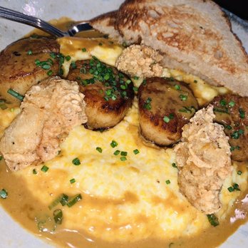Bearcat CBD - Scallop with Grits (Oyster Add On) - Coffee & Tea Near Me - New Orleans, Louisiana