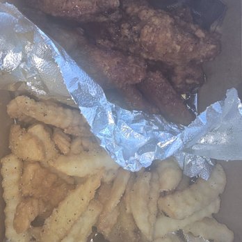 Wings N Stuff - Buffalo medium with fries - Chicken Wings Near Me - Los Angeles, California