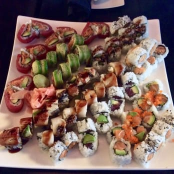 Go Fish Sushi - Good assortment. Would recommend the Go Fish special roll (top left corner, heart shaped) and naughty roll (white fish top). - Japanese Near Me - Broomfield, Colorado Go Fish Sushi - Good assortment. Would recommend the Go Fish special roll (top left corner, heart shaped) and naughty roll (white fish top). - Japanese Near Me - Broomfield, Colorado