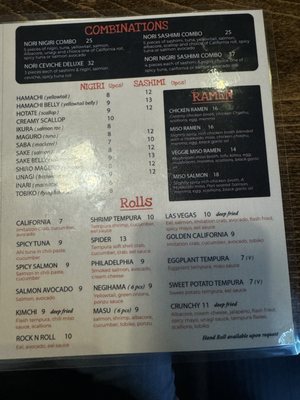 Menu photo 4 Nori Medford, OR