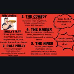 Willy’s Phillys - Menu