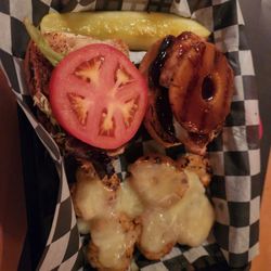 Chicken Lounge - Hawaiian Chicken and Potato Pancakes with cheese.