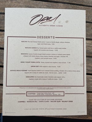 Menu photo 4 Opa! Authentic Greek Santa Clara, CA