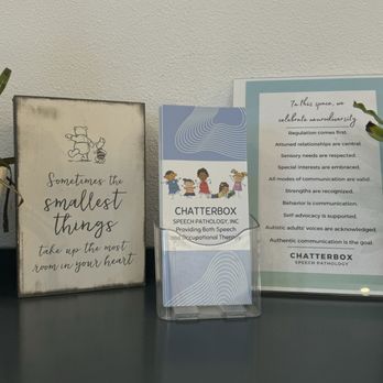 Chatterbox Speech Pathology - Chatterbox pamphlets/signs. - Speech Therapists Near Me - Los Alamitos, California