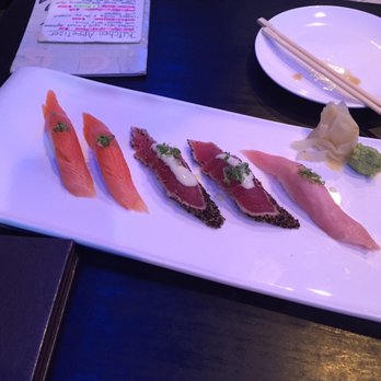 Onsen - King salmon, black pepper crusted tuna and toro fish sushi soo good - Japanese Near Me - Oakdale, New York Onsen - King salmon, black pepper crusted tuna and toro fish sushi soo good - Japanese Near Me - Oakdale, New York