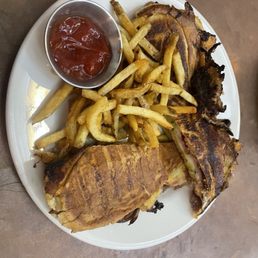Cuban sandwich and fries Cuban sandwich and fries