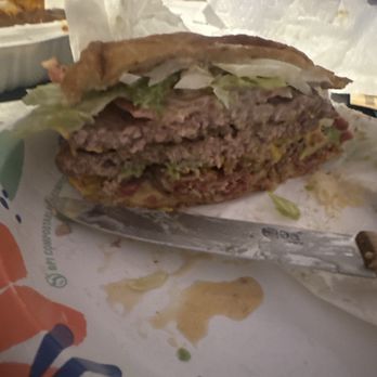 Queens Burgers - Inside of the monster burger - Burgers Near Me - Pacoima, California Queens Burgers - Inside of the monster burger - Burgers Near Me - Pacoima, California