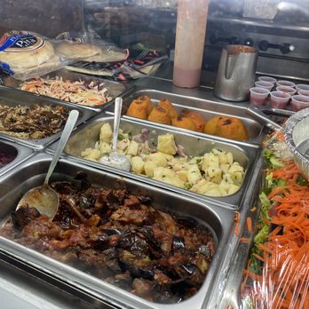Pita Pan - Mousaka, Potato Salad, Sweet Potato, Beet Salad,  Moujadra, Cabbage Slaw. Store bought pita. - Halal Near Me - Brooklyn, New York