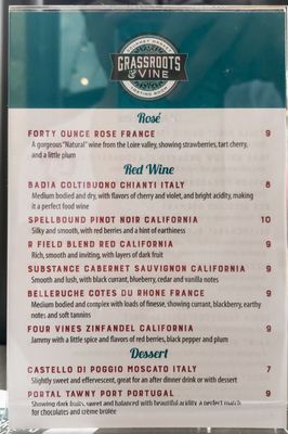 Menu photo 7 Grassroots & Vine Fort Thomas, KY