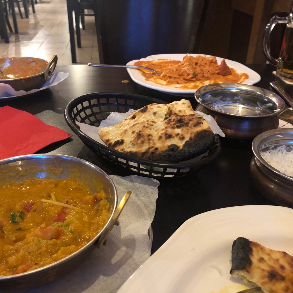 Lentils, Cheese Naan, and Butter Chicken. Lentils, Cheese Naan, and Butter Chicken.
