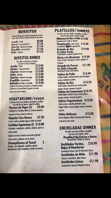 Menu photo 7 El Tezcal Mexican Restaurant Chicago, IL