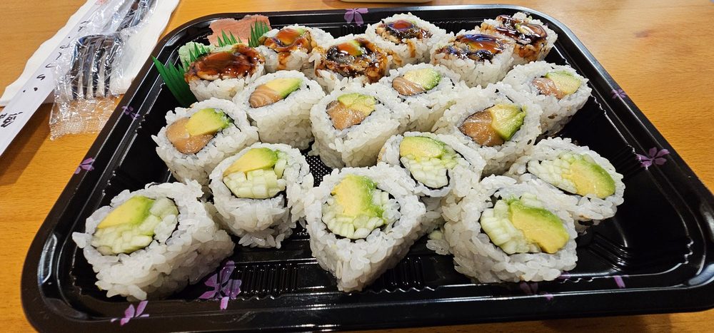 Food from Okinii Hibachi & Sushi