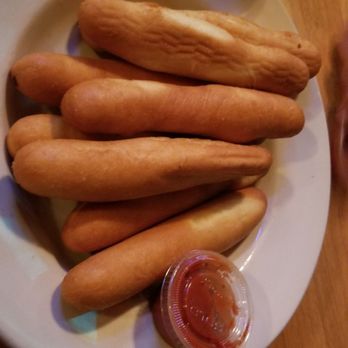 Buffalo Tap - Breadstick app,8 sticks and 2 sauces for 5.99.Need more garlic and the sauce is ok. But if you need bread to soak up your beer, yup - American Near Me - Savage, Minnesota