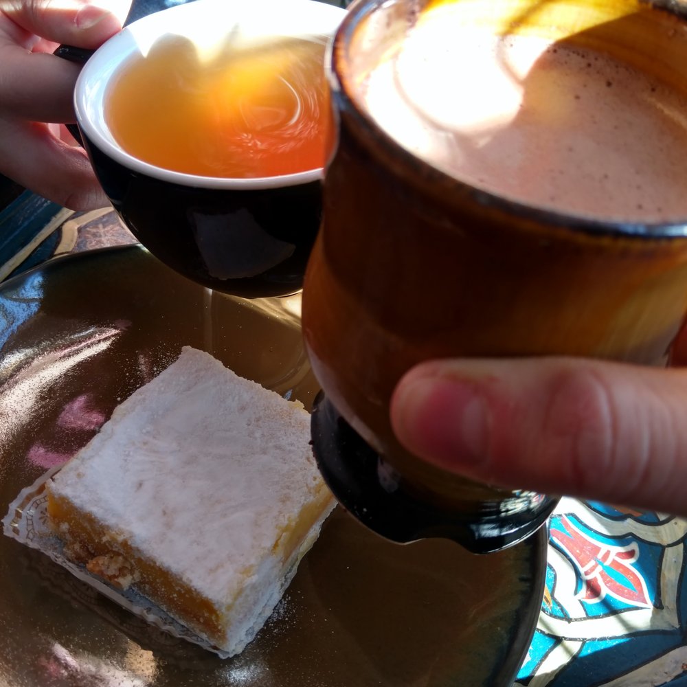 Cocoa Cinnamon - Antepasados - a watery but distinct and complex nutty spiced chocolate. Delicious lemony-ginger Yellow tea. A famed Guglehapf Lemon Square - Coffee & Tea Near Me - Durham, North Carolina Cocoa Cinnamon - Antepasados - a watery but distinct and complex nutty spiced chocolate. Delicious lemony-ginger Yellow tea. A famed Guglehapf Lemon Square - Coffee & Tea Near Me - Durham, North Carolina