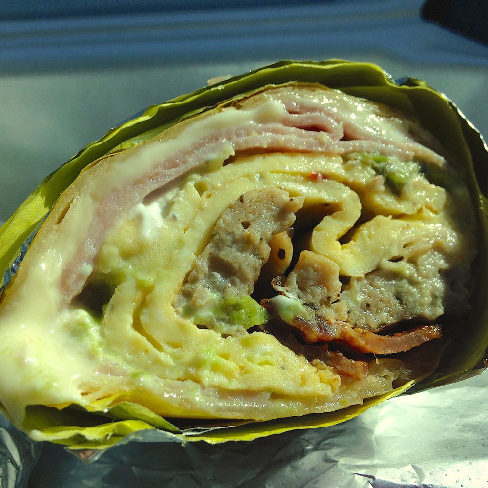 Master's Donuts - Cross section of the California Burrito - Bakeries Near Me - Oxnard, California