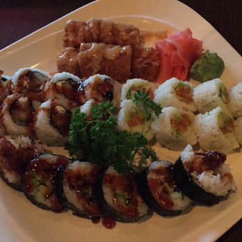 Sushi Bar - Top - crunch crab. Far right - Alaskan. Bottom - spider. I think the Philadelphia roll is the far left, can't remember! - Sushi Bars Near Me - Wyandotte, Michigan Sushi Bar - Top - crunch crab. Far right - Alaskan. Bottom - spider. I think the Philadelphia roll is the far left, can't remember! - Sushi Bars Near Me - Wyandotte, Michigan