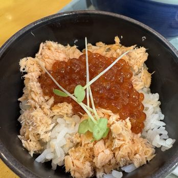 Hokkaido Ramen Santouka - Sake & Ikura Rice Bowl - grilled salmon. salmon roe, radish sprouts - Ramen Near Me - Edgewater, New Jersey