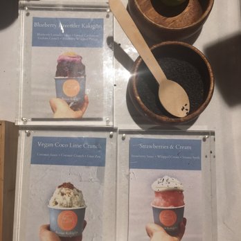 Muji - Free shaved ice from Bonsai Kakigori. 3 flavors, can do half & half, but don't, bc thee portion becomes small! - Department Stores Near Me - New York, New York Muji - Free shaved ice from Bonsai Kakigori. 3 flavors, can do half & half, but don't, bc thee portion becomes small! - Department Stores Near Me - New York, New York