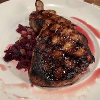 Seasons 52 - Wood-Grilled Dry-Rubbed Pork Chop - New American Near Me - Schaumburg, Illinois Seasons 52 - Wood-Grilled Dry-Rubbed Pork Chop - New American Near Me - Schaumburg, Illinois