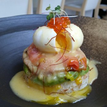 THE LOBBY LOUNGE & RAWBAR - one of our choices, like a japanese eggs benny. i don't like smoked salmon but it was enjoyable in this dish. - Lounges Near Me - Vancouver, British Columbia THE LOBBY LOUNGE & RAWBAR - one of our choices, like a japanese eggs benny. i don't like smoked salmon but it was enjoyable in this dish. - Lounges Near Me - Vancouver, British Columbia