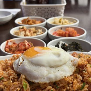 Newtown Dining Korean Restaurant - Kimchee fried rice with egg (we order this every single time) - Korean Near Me - AIEA, Hawaii Newtown Dining Korean Restaurant - Kimchee fried rice with egg (we order this every single time) - Korean Near Me - AIEA, Hawaii