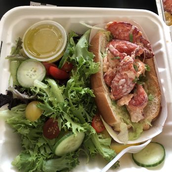 Red Hook Lobster Pound - Classic lobster roll with Green Salad - Seafood Near Me - Brooklyn, New York Red Hook Lobster Pound - Classic lobster roll with Green Salad - Seafood Near Me - Brooklyn, New York