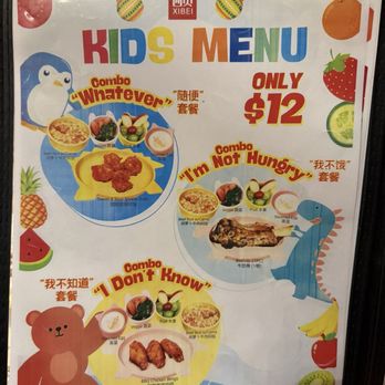 XiBei - Kids menu haha - Chinese Near Me - Arcadia, California