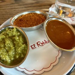 La Cocina - Salsas for my tacos; interesting and yummy!