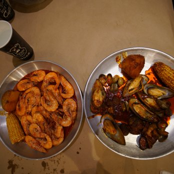 The Captain's Boil - two bowls of seafood and corn - Seafood Near Me - Toronto, Ontario