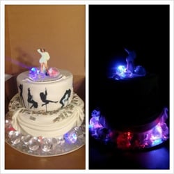 Petals and Pastries - Exotic dancer cake with flashing lights