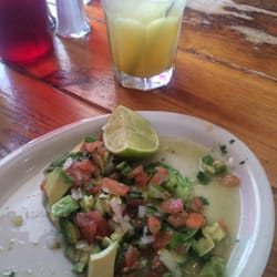 El Alteno Mexican Restaurant - Half-eaten guacamole casero and a top shelf mango margarita!!