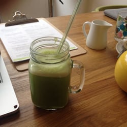 Meadowlark Cafe 39 - Fresh green juice! Mmm!!