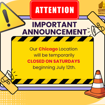 Wirtz Rentals - Temporarily closed on Saturdays - Machine & Tool Rental Near Me - Chicago, Illinois Wirtz Rentals - Temporarily closed on Saturdays - Machine & Tool Rental Near Me - Chicago, Illinois