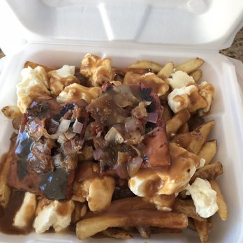 Deep South Cheese and Grill - This is the Dearing Favorite with onions, smoked sausage, bacon, and gravy all over cheese curds and french fries! - Poutineries Near Me - Dearing, Georgia Deep South Cheese and Grill - This is the Dearing Favorite with onions, smoked sausage, bacon, and gravy all over cheese curds and french fries! - Poutineries Near Me - Dearing, Georgia