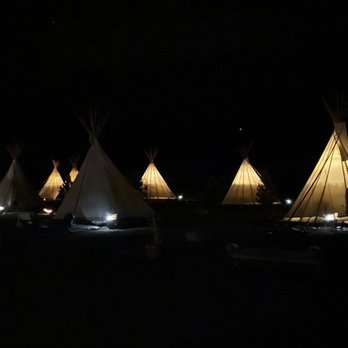 Dreamcatcher Tipi Hotel - Tipis at nighttime - Hotels Near Me - Gardiner, Montana Dreamcatcher Tipi Hotel - Tipis at nighttime - Hotels Near Me - Gardiner, Montana