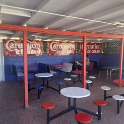 Burger Box - Old school patio seating