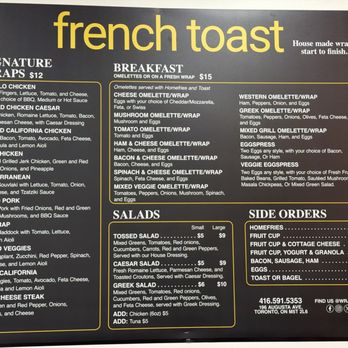 French Toast - Wraps and breakfast and salads. - Breakfast & Brunch Near Me - Toronto, Ontario French Toast - Wraps and breakfast and salads. - Breakfast & Brunch Near Me - Toronto, Ontario