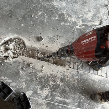 Handy Hughes - Taking out floor for added floor receptacles - Handyman Near Me