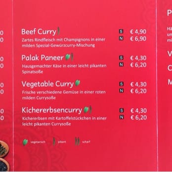 Chutney - Speisekarte Rückseite - Indian Near Me - Norderstedt, SH