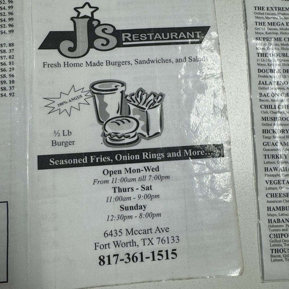 J's Restaurant - Burgers Near Me - Fort Worth, Texas J's Restaurant - Burgers Near Me - Fort Worth, Texas