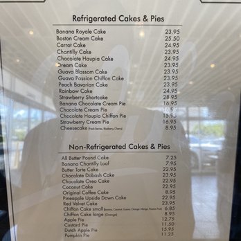Liliha Bakery - Bakery menu - Bakeries Near Me - Honolulu, Hawaii
