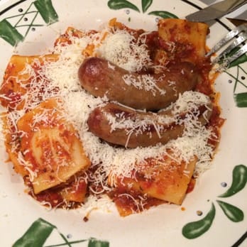 Olive Garden Italian Restaurant - Huge portion of giant rigatoni pasta with spicy meat sauce and italian sausage. - Italian Near Me - Ankeny, Iowa Olive Garden Italian Restaurant - Huge portion of giant rigatoni pasta with spicy meat sauce and italian sausage. - Italian Near Me - Ankeny, Iowa