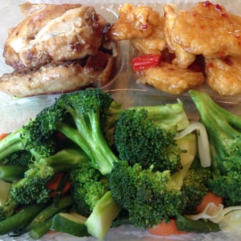 Panda Express - Teriyaki Chicken and SweetFire Chicken Breast with Steamed Mixed Veggies as a side dish. - Chinese Near Me - Portland, Oregon Panda Express - Teriyaki Chicken and SweetFire Chicken Breast with Steamed Mixed Veggies as a side dish. - Chinese Near Me - Portland, Oregon