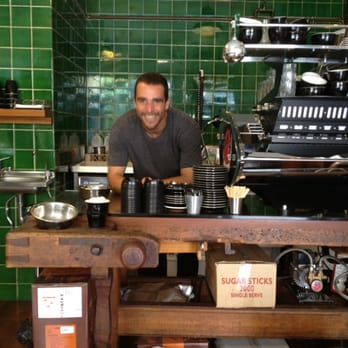 Barefoot Coffee Traders - Ze and his coffee machine - Coffee & Tea Near Me - Manly, NSW