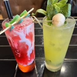 Milky Lane Parramatta - Creaming soda spider and lychee & passionfruit mojito