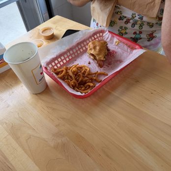 Joyland - The Joyburger with curly fries - Burgers Near Me - Birmingham, Alabama