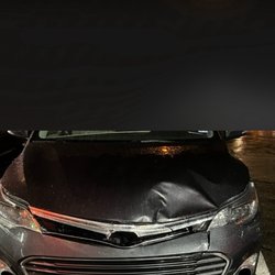 S.C.A auto mechanic & body - My poor baby. Rolled into the back of a big Jeep rear-mounted spare tire at a stop sign.
