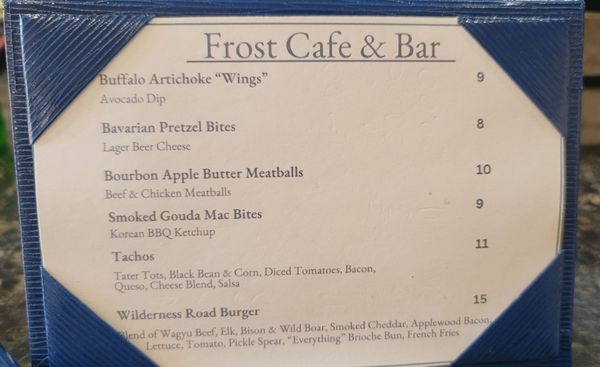 Menu photo 8 Boone Tavern Restaurant Berea, KY