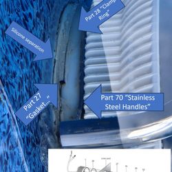 Omni Pools & Scapes - Badu swim jet showing Omni installation of parts; official manufacturer part #s.