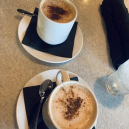 Dirty chai & marocchino, both were so good